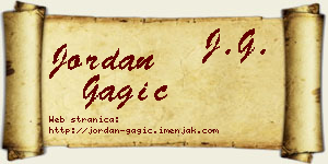 Jordan Gagić vizit kartica